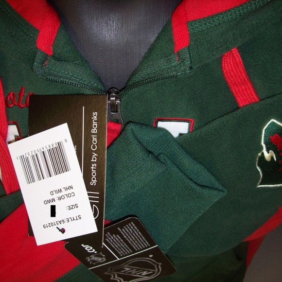 MINNESOTA WILD NHL FUZZY FLEECE HOODY M L XL 2X - Picture 12 of 12